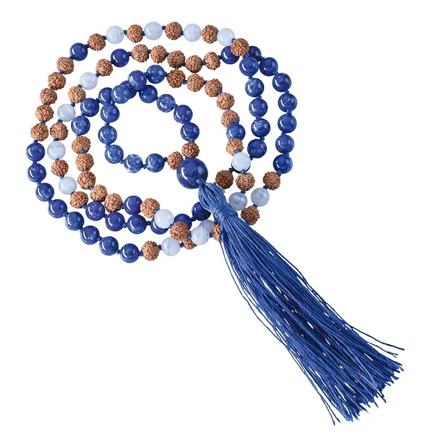 Mala Armband Chalcedon blau, Lapis Lazuli (Kommunikation) | Marco Schreier