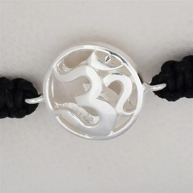 Pulsera de macramé, símbolo Om | piedras preciosas, piedras curativas y joyería