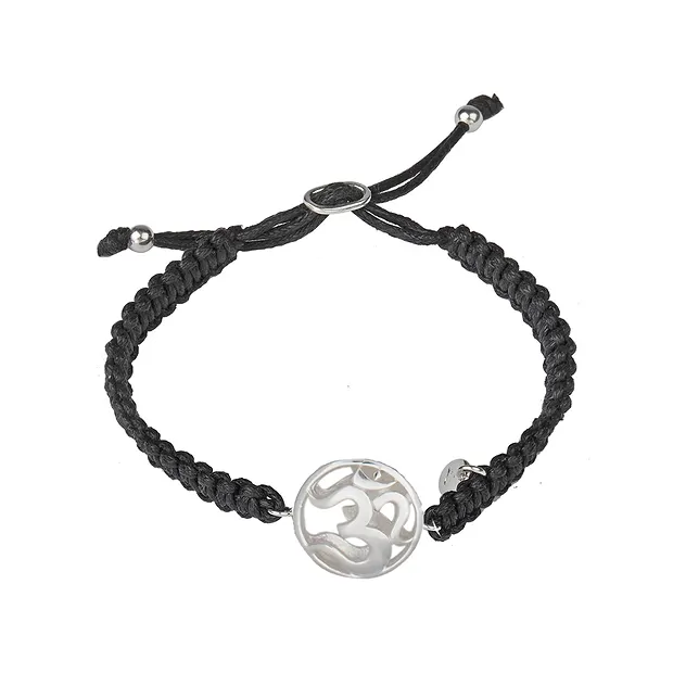 Pulsera de macramé, símbolo Om | piedras preciosas, piedras curativas y joyería