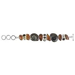 245005200001 Pulsera Ámbar, Ammonitas, Labradorita, Peridoto | Marco Schreier