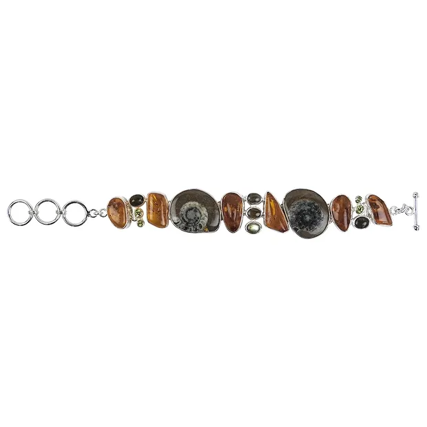 Armband Bernstein, Ammoniten, Labradorit, Peridot | Marco Schreier