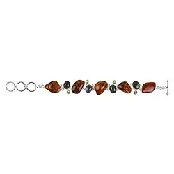 245005200002 Pulsera Ámbar, Labradorita, Peridoto | Marco Schreier