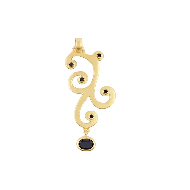 Bangle tendril, Spinel (3mm), 6.3 x 2.2cm, gold-plated | Marco Schreier