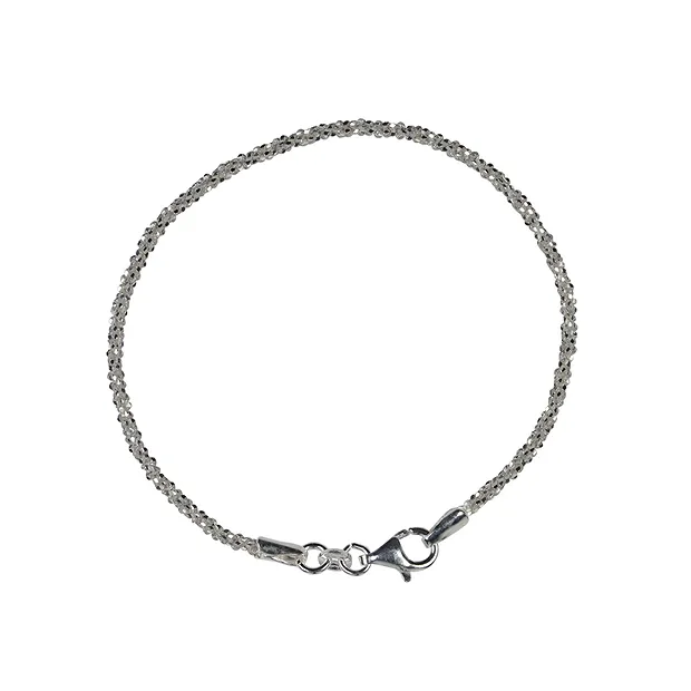 Funkel-Armband, Silber rhodiniert, 2,3 x 19cm | Edelsteine, Heilsteine & Schmuck