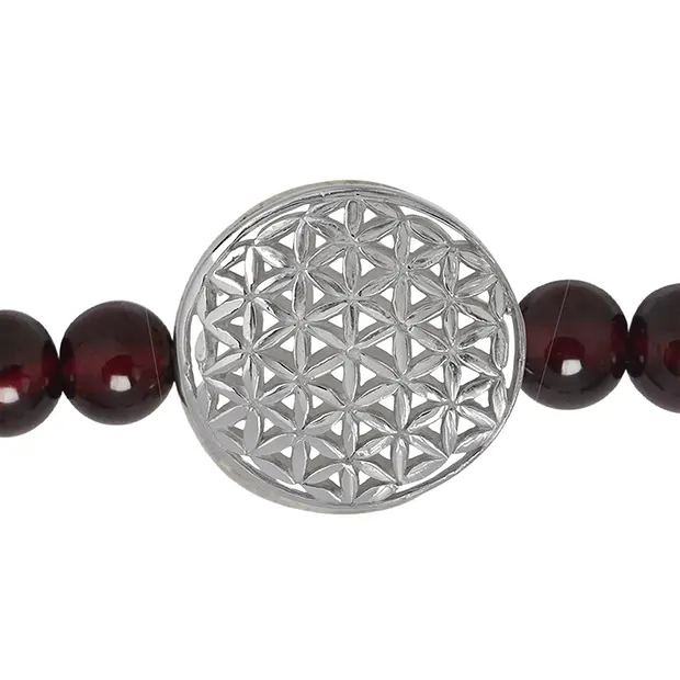 Pulsera Flor de la vida, símbolo Om, cuentas de los chakras | Marco Schreier