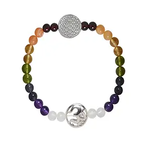 Armband Blume des Lebens, Om-Symbol, Chakraperlen | Marco Schreier