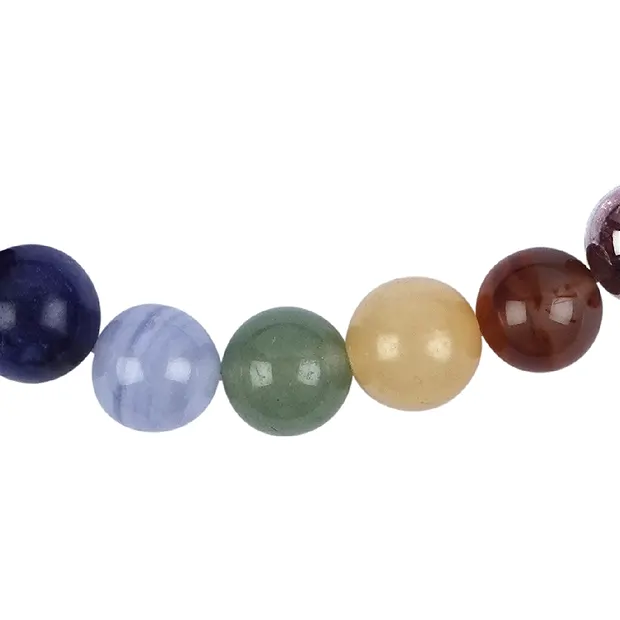 Mala bracelet Tourmaline (black) with chakra beads | Marco Schreier