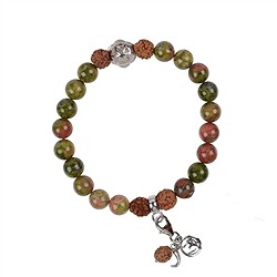 245018210001 Mala bracelet Unakite (regeneration) | wholesaler gems, healing stones & jewelry