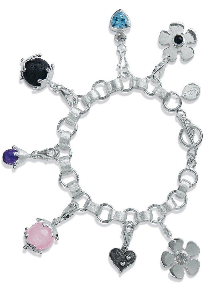 Charm "Flower", approx. 28mm | wholesale supplier gems, healing stones & jewelry