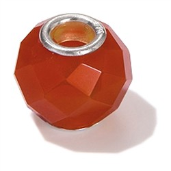 249005091301 Chili bead, carnelian, button faceted, 04mm hole  | Marco Schreier