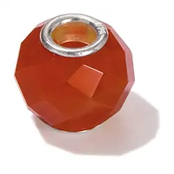 249005091301 Perle Chili, Cornaline, Bouton à facettes, trou de 04mm  | Marco Schreier