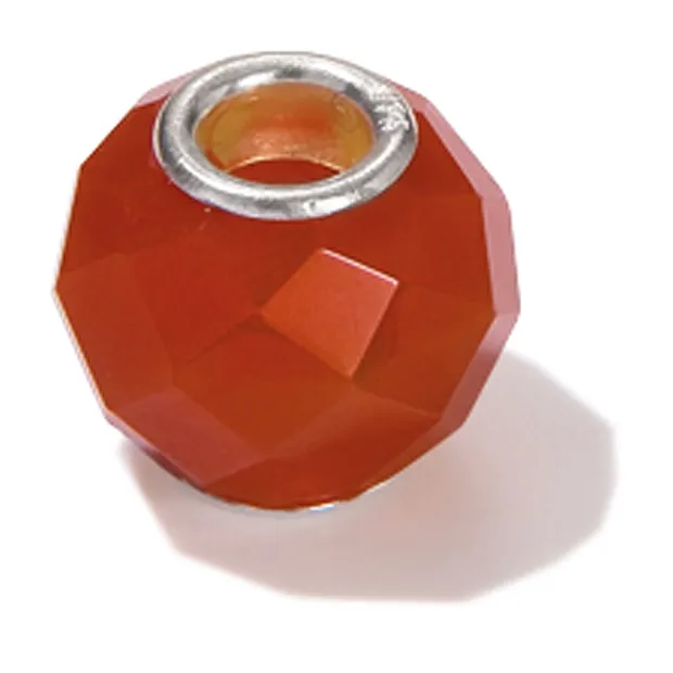 Chili bead, carnelian, button faceted, 04mm hole | Marco Schreier