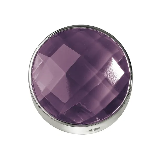 Amethyst facettiert gefasst, Silber, 15mm | GH Edelsteine, Heilsteine & Schmuck