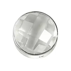 249005100026 Rock Crystal faceted set, silver, 15mm | Schreier gems, healing stones & jewelry