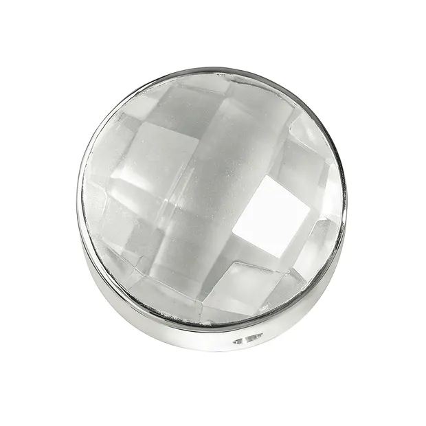 Bergkristall facettiert gefasst, Silber, 15mm | Edelsteine, Heilsteine & Schmuck