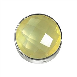 249005100027 Quartz citron jaune (chauffée) facetté, argent, 15mm | Marco Schreier