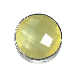 249005100027 Cuarzo limón (calentado) facetado, plata, 15mm | Marco Schreier