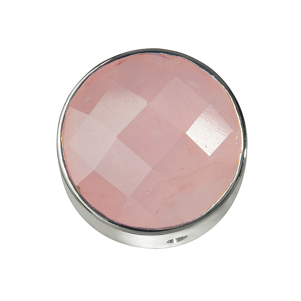 Cuarzo rosa facetado, plata, 15mm | Marco Schreier