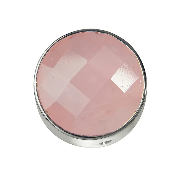 Cuarzo rosa facetado, plata, 15mm | Marco Schreier