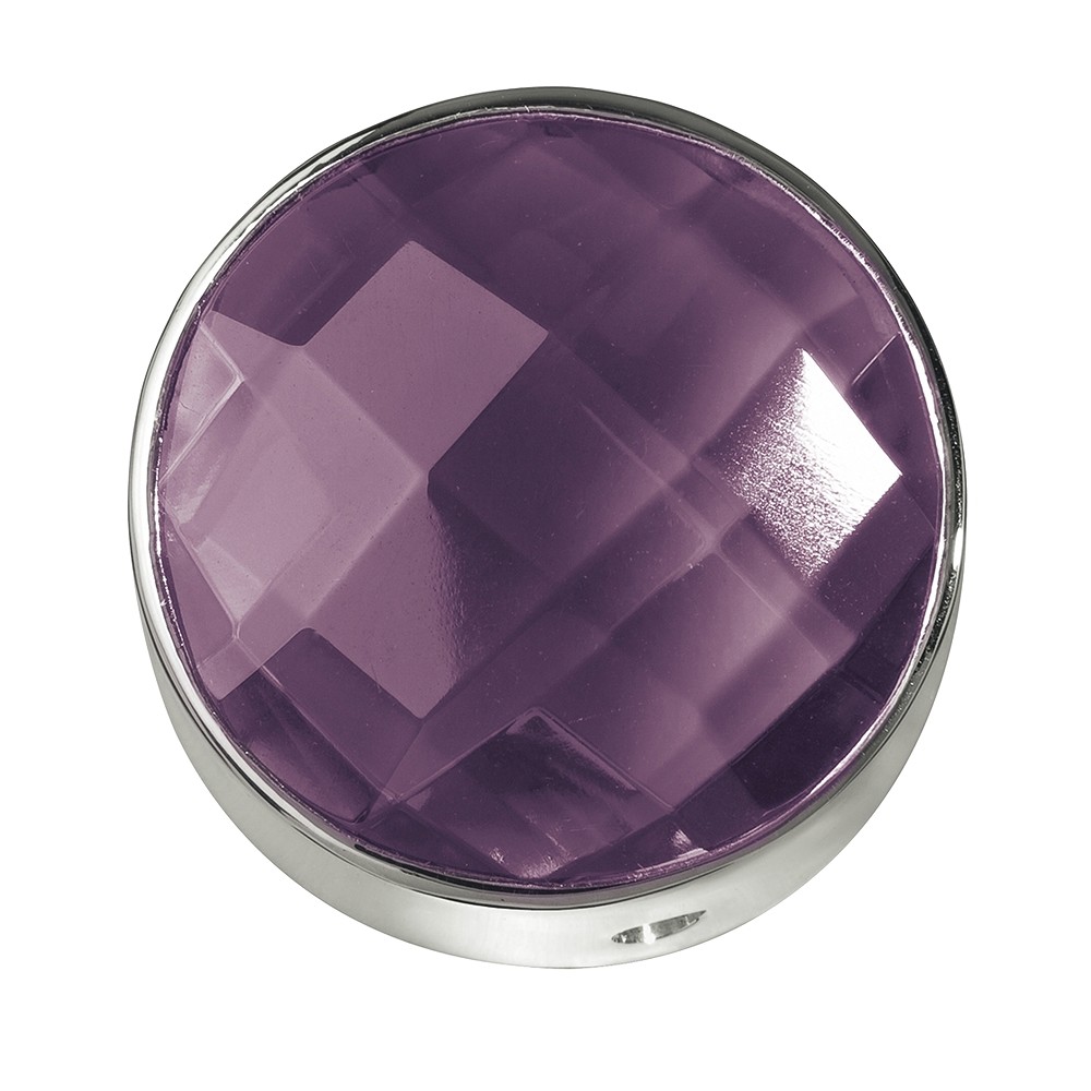 Amatista engastada facetada, plata, 20mm | Marco Schreier