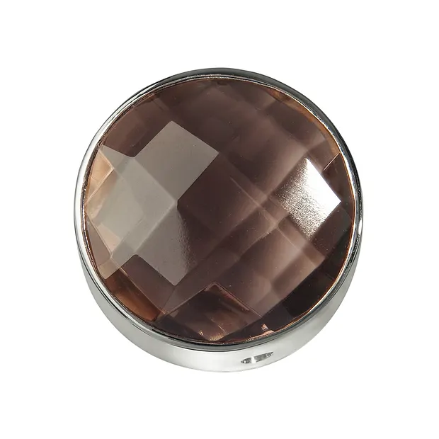 Smoky Quartz faceted set, silver, 20mm | Schreier gems, healing stones & jewelry