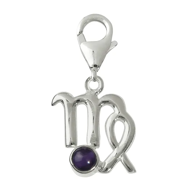 Charm "Vergine" con ametista, 27 mm | Gemme Schreier, pietre curative e gioielli