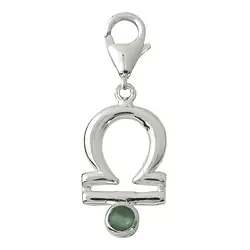 249005100056 Libra" charm with Serpentine, 33mm | wholesaler gems, healing stones & jewelry
