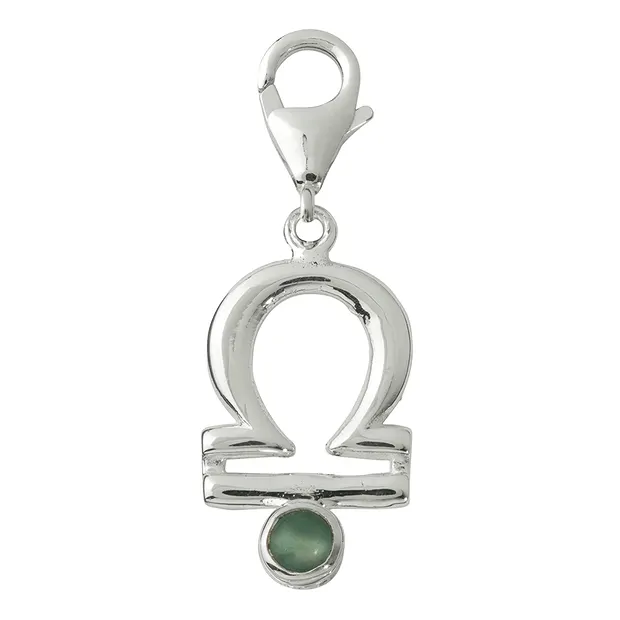 Charm "Waage" mit Serpentin, 33mm | Großhändler Edelsteine, Heilsteine & Schmuck