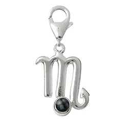 249005100057 Charm "Scorpio" with Obsidian, 31mm | wholesaler gems, healing stones & jewelry