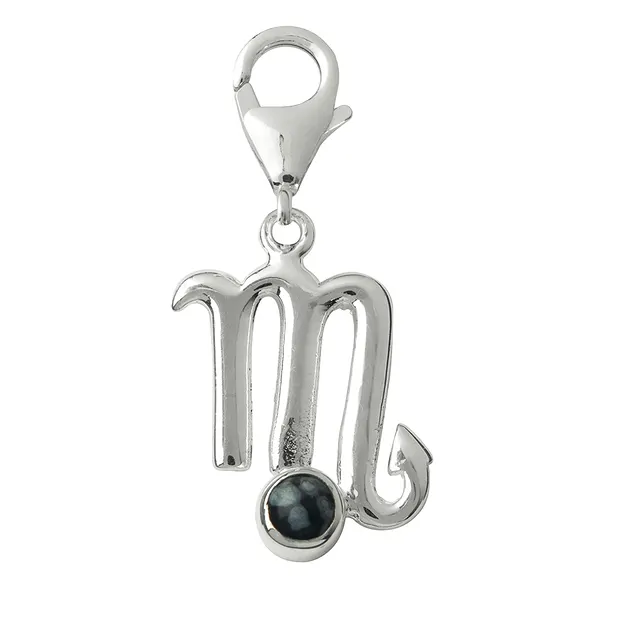 Charm "Scorpione" con ossidiana, 31 mm | grossista gemme e pietre curative