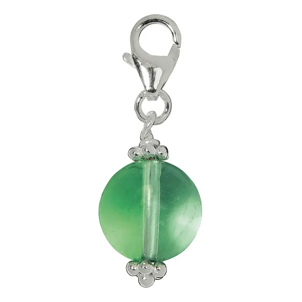 Charm Kugel Fluorit (Wassermann), ca. 33mm | GH Edelsteine, Heilsteine & Schmuck