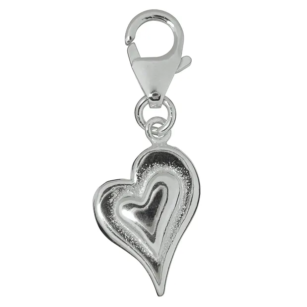 Charm "Herz geschwungen", 29mm | Großhändler Edelsteine, Heilsteine & Schmuck