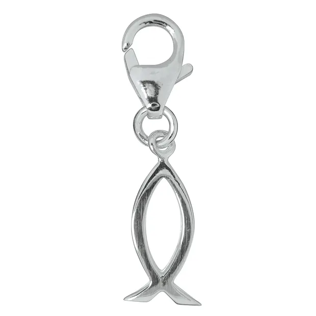 Charm "Ichthys (Fisch)", 28mm | Großhändler Edelsteine, Heilsteine & Schmuck