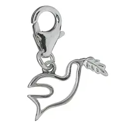 249005110041 Charm "Friedenstaube", Silber glänzend, 29mm | Edelsteine, Heilsteine & Schmuck