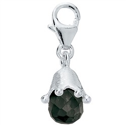 249005120004 Charm "Goutte d'Onyx avec capuchon de couronne", env. 27mm | Marco Schreier