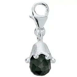 249005120004 Charm "Onyx-Tropfen mit Kronenkappe", ca. 27mm | Marco Schreier