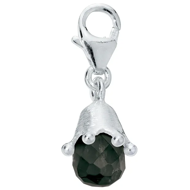Charm "Onyx-Tropfen mit Kronenkappe", ca. 27mm | Marco Schreier
