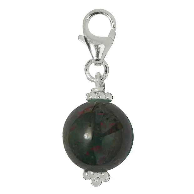 Charm a sfera Eliotropio, circa 33 mm | grossista gemme e pietre curative