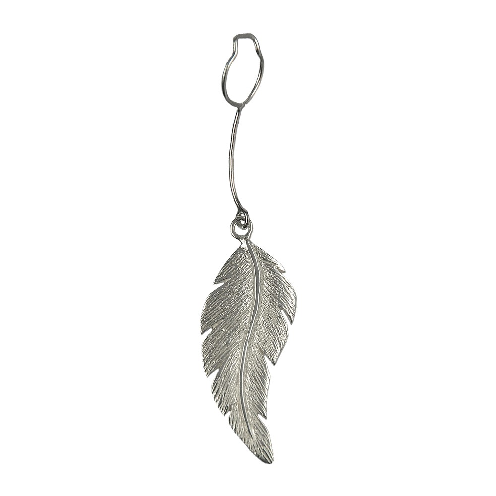"Feather" pendant for donut holder, silver | wholesaler gems & healing stones