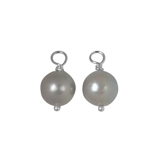 Composants alternés pour boucles d'oreilles, perle (grise), 9mm | Marco Schreier