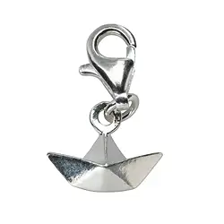 249005240001 Charm Origami-Schiff, 21mm | Mineralienhandlung Edelsteine, Heilsteine & Schmuck