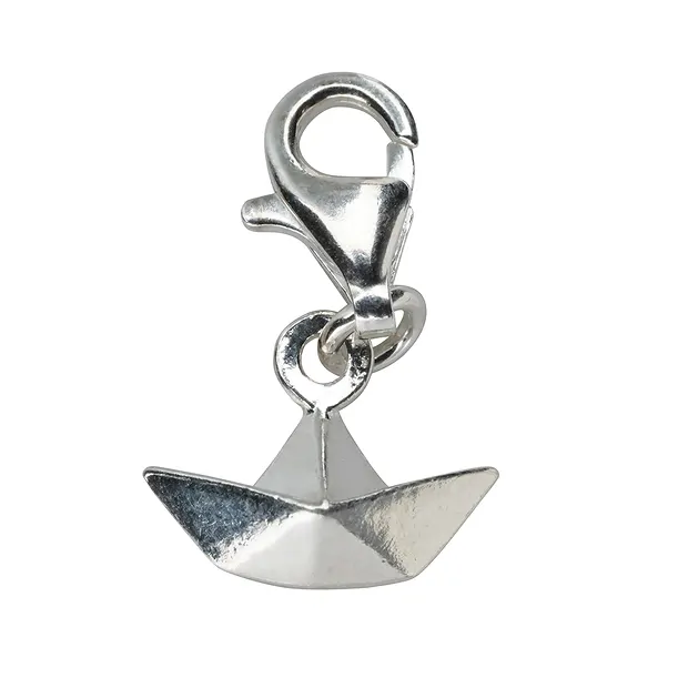 Charm Origami ship, 21mm | wholesaler - gems, precious & healing stones, jewelry