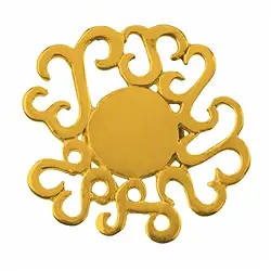 249009100004 Garland silver gold-plated, 25mm | wholesaler gems, healing stones & jewelry