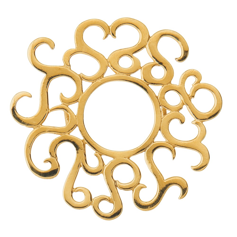 Girlande Silber vergoldet, 45mm | Großhändler Edelsteine, Heilsteine & Schmuck