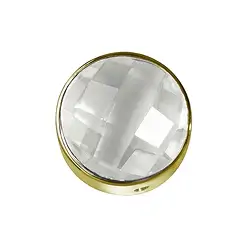 249009100021 Bergkristall facettiert gefasst, Silber vergoldet, 12mm  | Marco Schreier