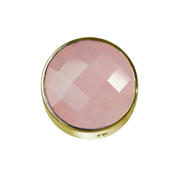 Quartz rose facetté, argent doré, 12mm  | Marco Schreier
