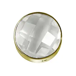 249009100026 Cristal de roche facetté, argent doré, 15mm  | Marco Schreier