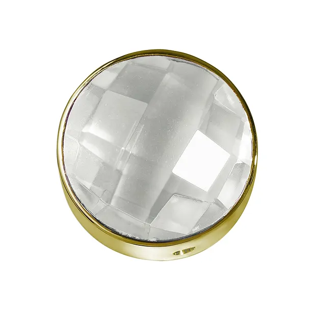 Cristal de roche facetté, argent doré, 15mm | Marco Schreier