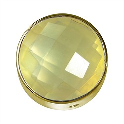 249009100032 Quartz citron jaune (chauffée) facetté, argent doré, 20mm  | Marco Schreier