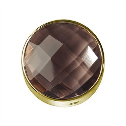 249009100033 Quarzo fumé, sfaccettato, argento placcato oro, 20 mm  | Marco Schreier
